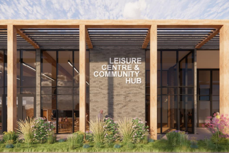 CGI of the new Five Acres leisure centre