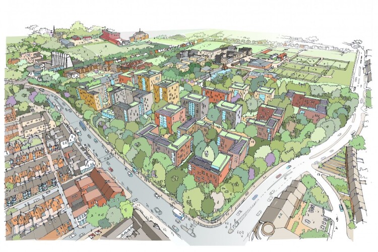 Illustrative sketch of the Fallowfield campus plan 