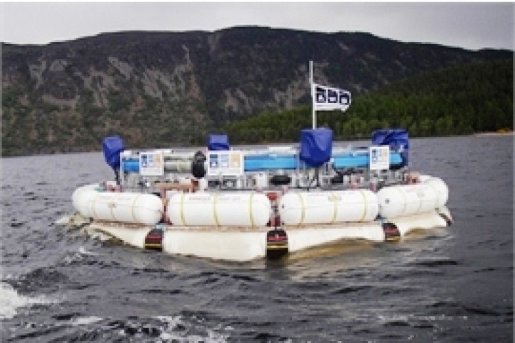 Model of AWS-III being tested in Loch Ness