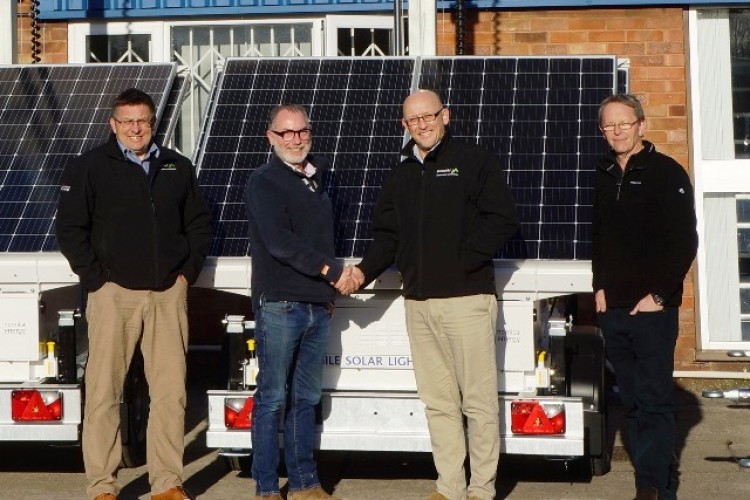 Left to right are Prolectric commercial director Tim Brooks, BooBoo director Harry Allen, Prolectric managing director Chris Williams and BooBoo director Terry Guilder