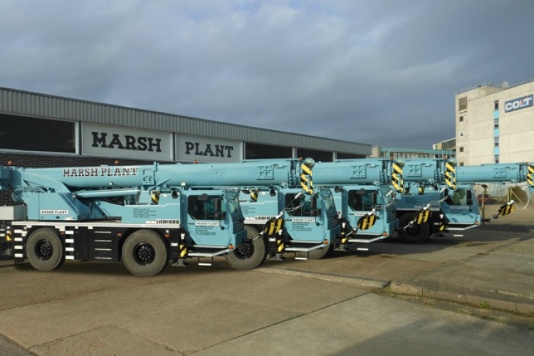 Marsh Plant now has seven Liebherr LTM 1040-2.1 cranes. Here are four of them.