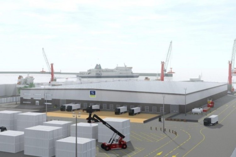 CGI of the Refrigerated Cargo Terminal at Dover Western Docks 