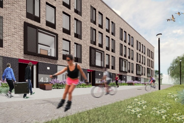 Artist&rsquo;s impression of the new student village on campus