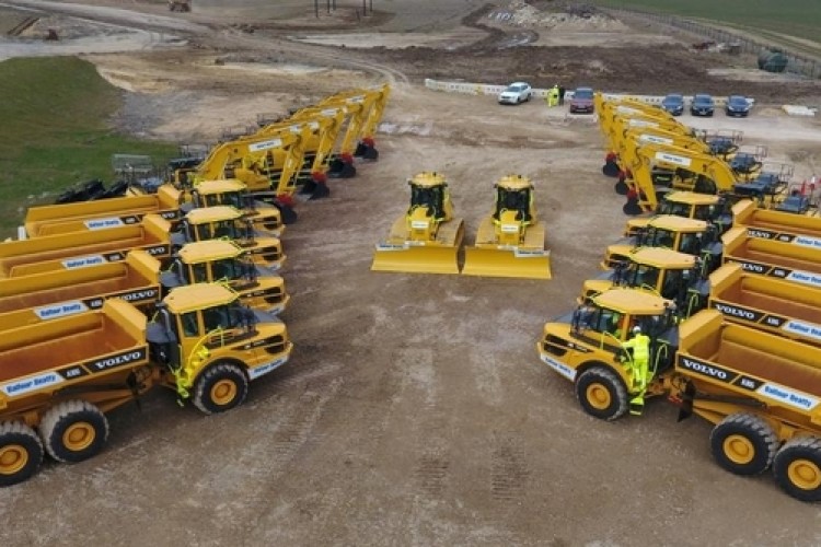 The first tranche of Balfour Beatty's new earthmoving fleet