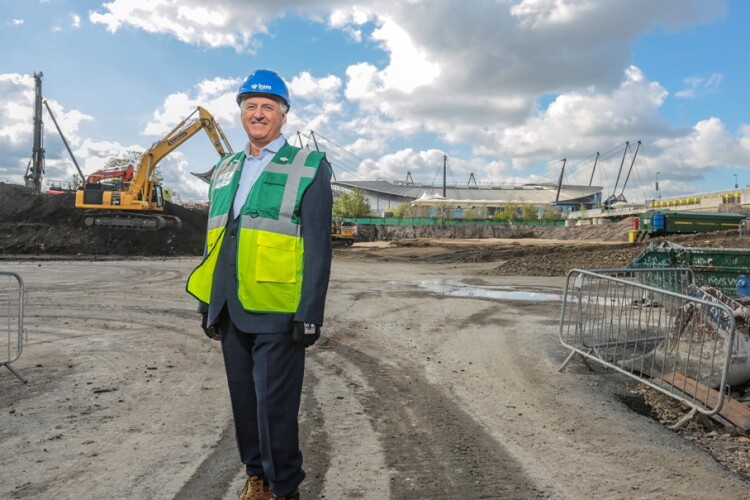 Ian Fleming, northwest regional director of BAM Construction, on site this week