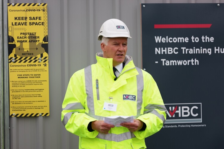 NHBC chief executive Steve Wood launches the new training facility