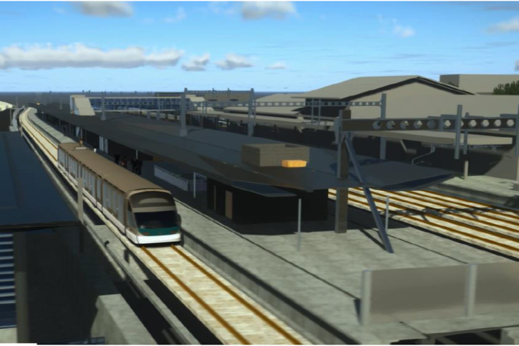 Image of the planned new track and platform