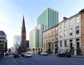 CGI of the St Vincent Street student studios block