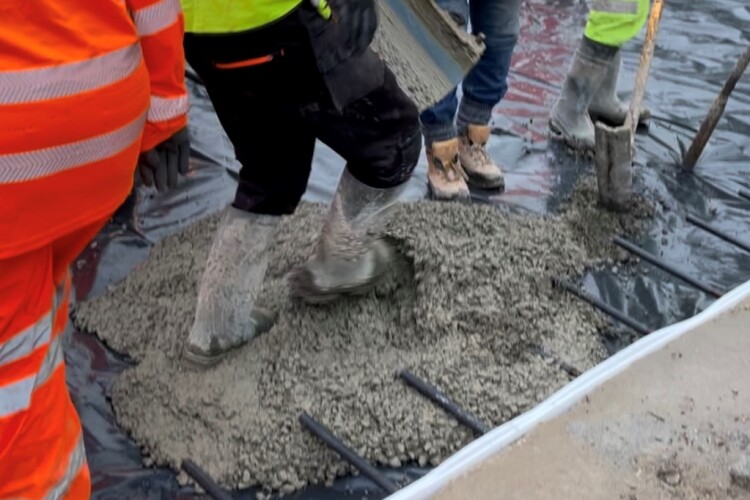 The IBAA/R8 concrete mix was laid on the extension pad at Veolia Ling Hall by TG Beighton