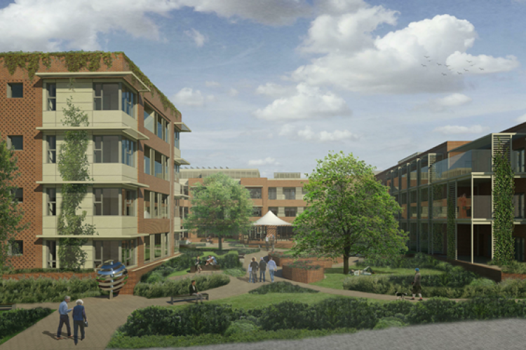 CGI of the Flitwick care and retirement campus