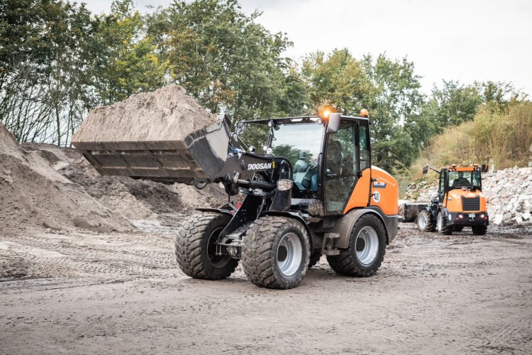 A Tobroco-Giant loader in Doosan colours