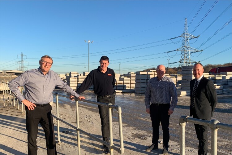 Left to right are Naylor Drainage MD Richard Edwards, group CEO Edward Naylor, Naylor Concrete sales director Paul Wood, and Naylor Concrete MD Paul Cartwright 