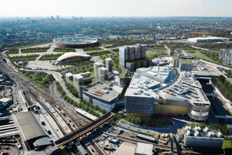 Westfield Stratford City shopping centre, next to the Olympic Park