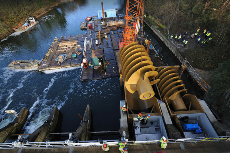 Second Archimedes screw is lifted in