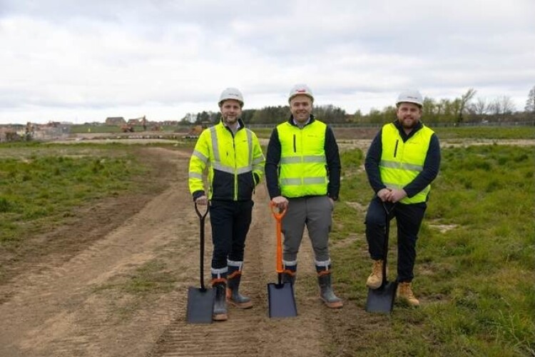 Josh Cullen, site manager, Luke Cooper, managing director, and Paul Hughes, area construction manager