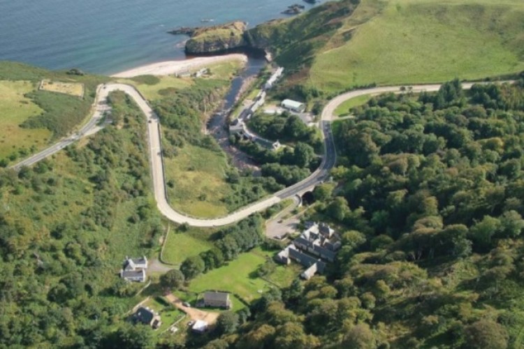 The hairpin bend at Berriedale Braes 
