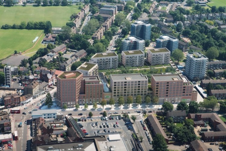 Aerial view of proposals for Leegate shopping centre