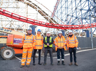 The Blackpool team poses for a photograph. Jarrod Hulme is second from right