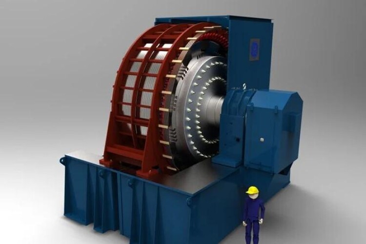 The technology involves a rotating stabiliser &ndash; a giant flywheel that stores energy &ndash; to help balance the fluctuating supply provided by renewables.