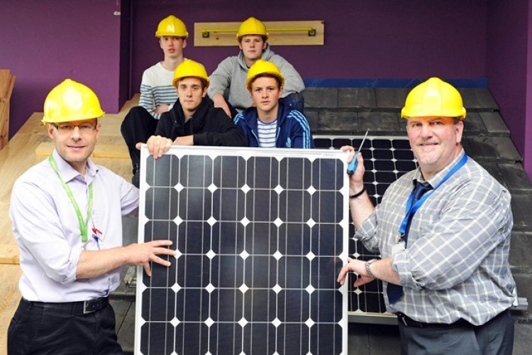 Telford College's solar panel group