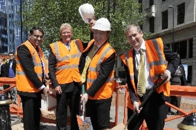 Left to right: Birmingham councillor Tahir Ali, Centro chief exec Geoff Inskip, transport minister Norman Baker and Centro vice chairman Jon Hunt