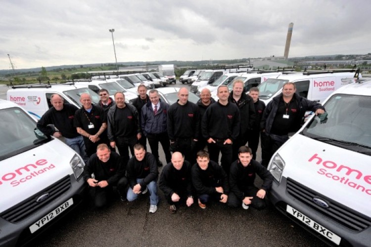 Some of Seddon's new starters, with the new vans