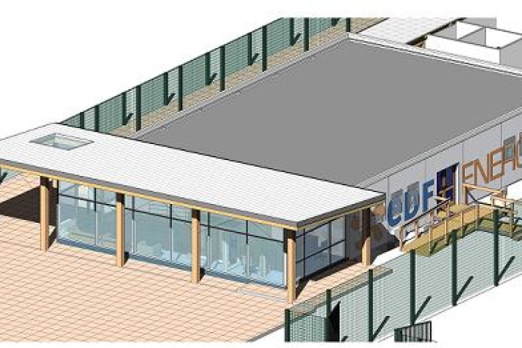 An artist's impression of the Sizewell B temporary visitor centre