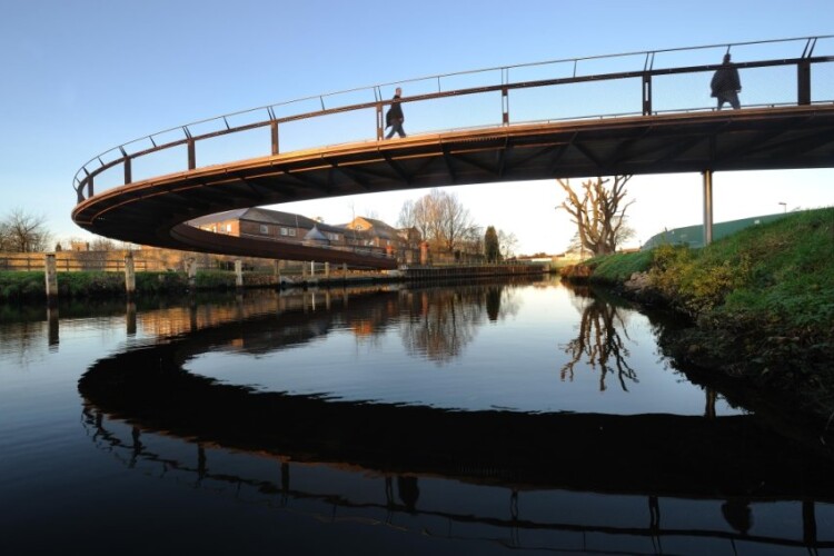 The dramatic Jarrold Bridge. Picture courtesy of Ramboll, photography by Jaap Oepkes.