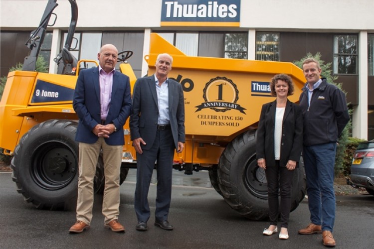 Left to right are Jim Dicker, Thwaites MD Ian Brown, Suzanne Dicker, and Thwaites national sales manager Andy Sabin.