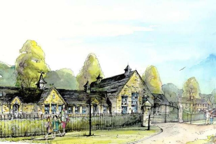 The new school building