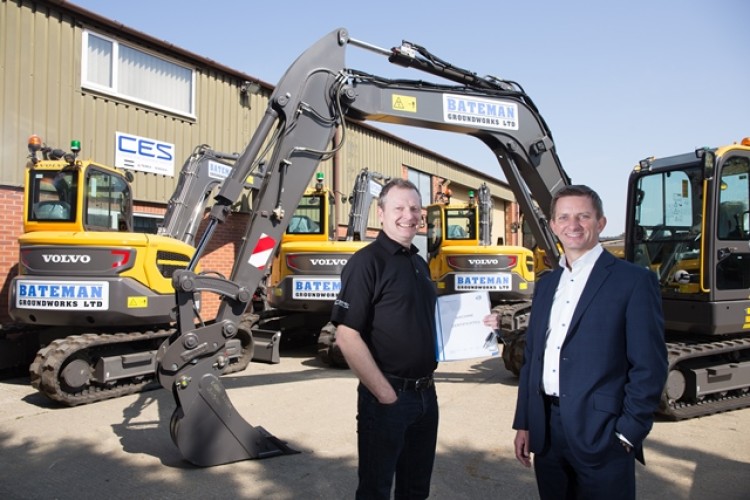Richard Bateman, right, with Andy Smith, director of Contractors Equipment Sales 