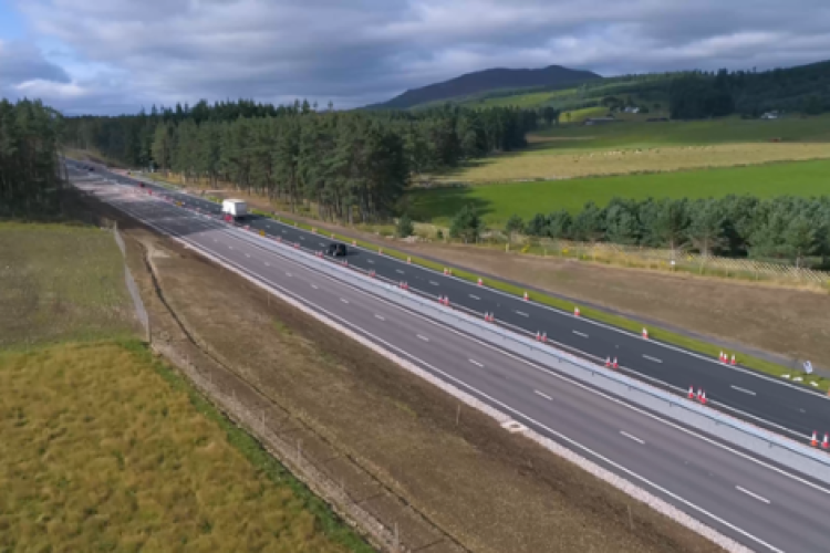 Work on the Kincraig to Dalraddy section of the A9 is almost complete