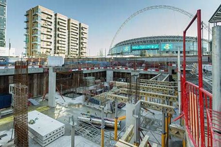 Construction work at Wembley Park