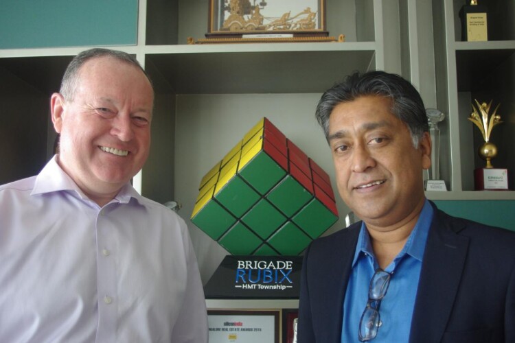 Stuart Senior of Gleeds with Brigade's Arindam Mukherjee