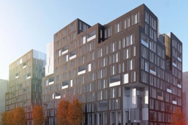 CGI of the S2 building at King's Cross