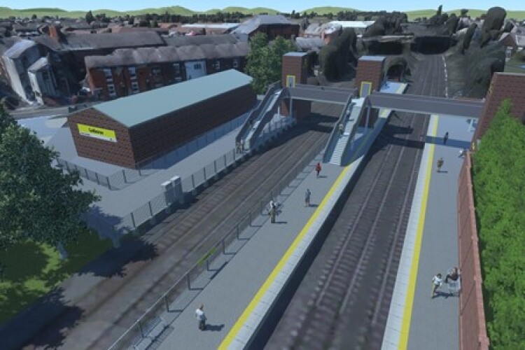 CGI of the planned Golborne station