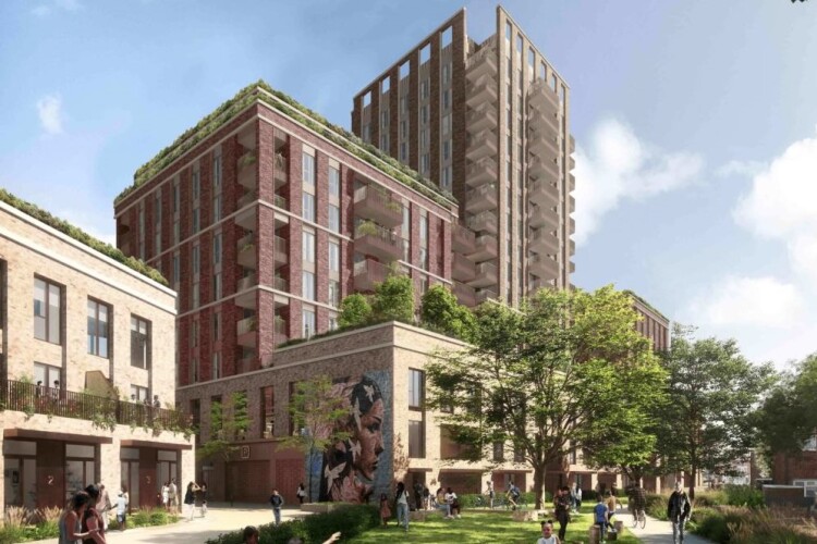 CGI of Blenheim Square, 17.7 metres high and one staircase