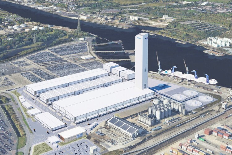 Illustration of the planned cable factory