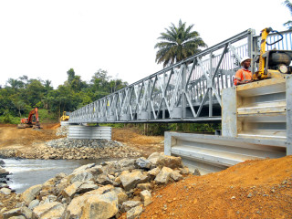 The Liberian bridge was installed in just four days