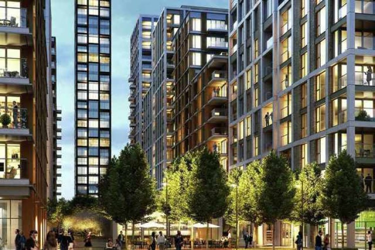 CGI of the Prince of Wales Drive development in Battersea