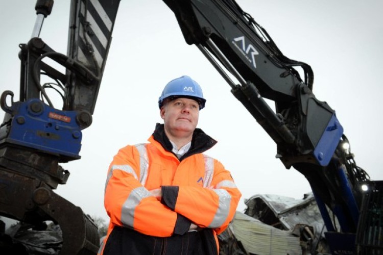 Richard Dolman with one of AR Demolition's new Kiesel machines