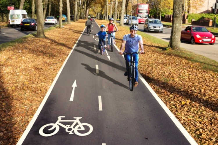 CGI of the new cycle path