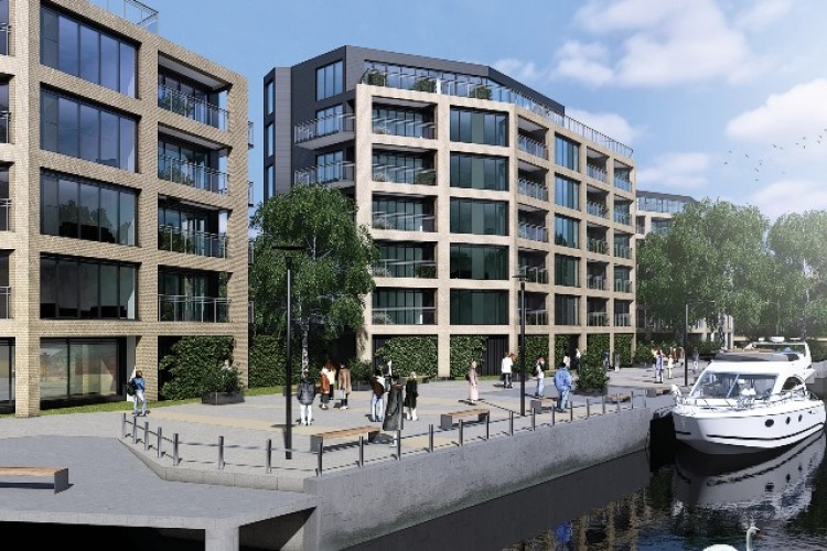 CGI of The Yacht Club Apartments (Franklin Ellis Architects)