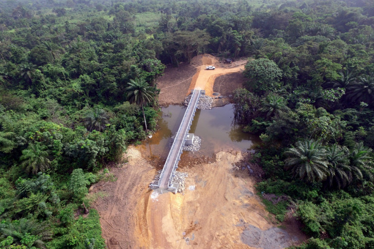 The first-ever all-steel modular bridge provides a vital transport link for people in a remote part of Liberia