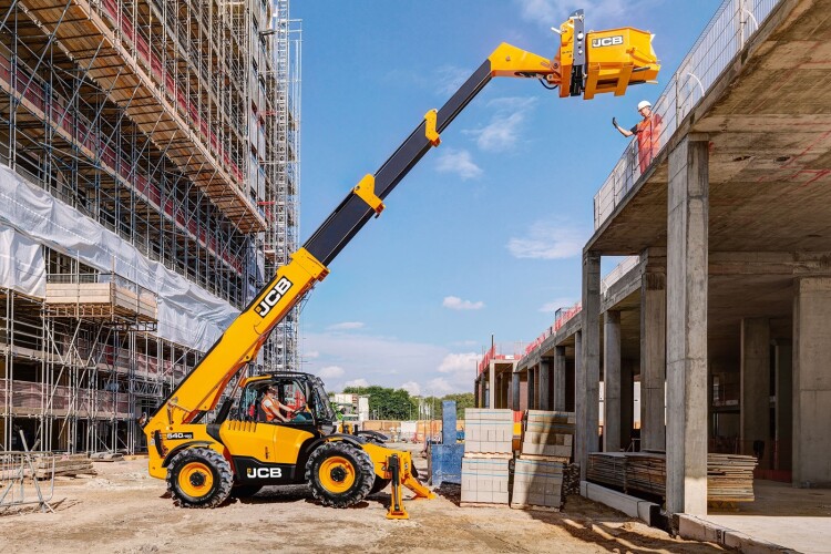 A JCB Loadall telescopic handler