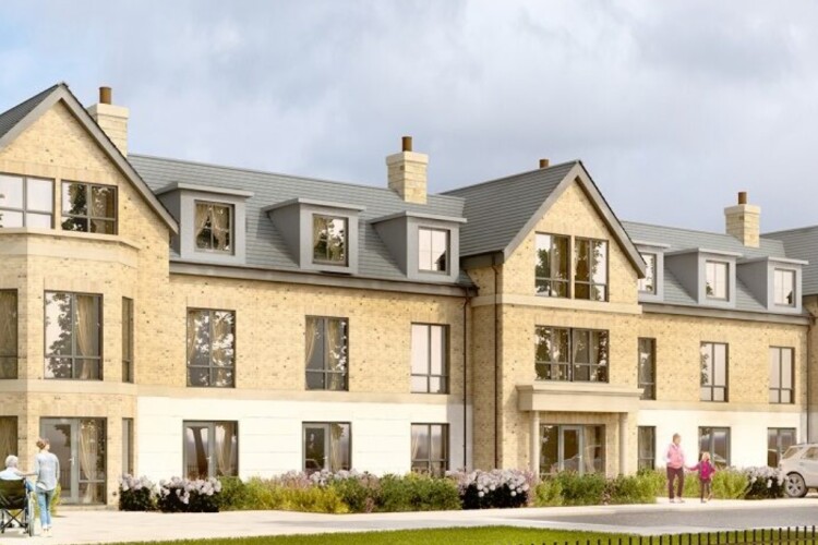 The new 67-bedroom care home on London Road, Sleaford, Lincolnshire being built by Hobson & Porter