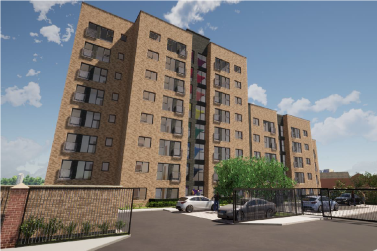 The eight-storey development replaces a 1960s tower block