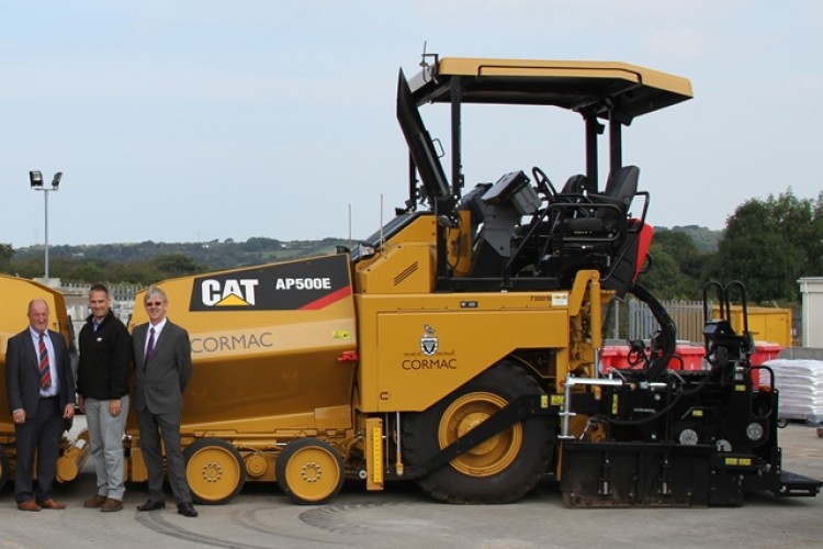 The Cat AP500E pavers are handed over