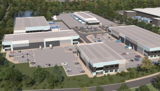 CGI of courier firm DX's new hub