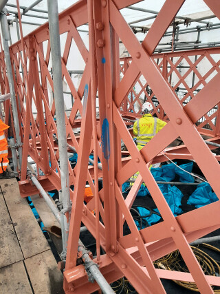 The lattice parapets have survived reasonably intact